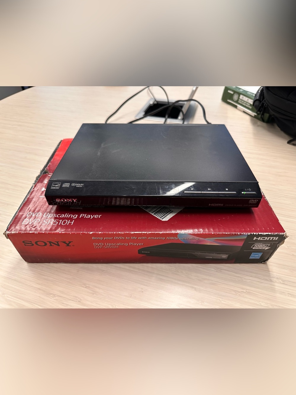 Sony DVP-SR510H DVD Player 1080p HDMI Upscaling w/ Remote Tested Working